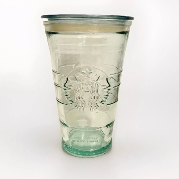 Starbucks Coffee Siren Logo Recycled Glass Grande Spain 16oz Tumbler Cold Drinks - Picture 1 of 4